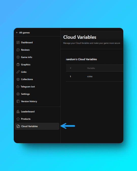 Manage Cloud Variables